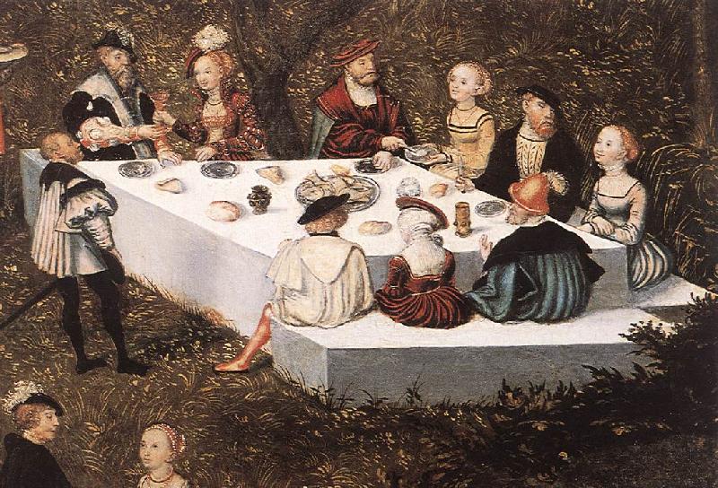 CRANACH, Lucas the Elder The Fountain of Youth (detail) fdg China oil painting art